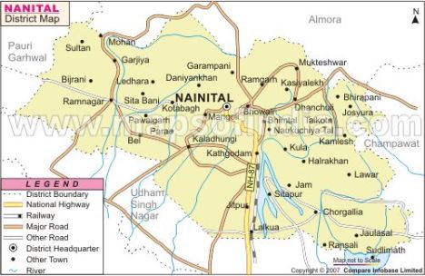 Map of Nainital